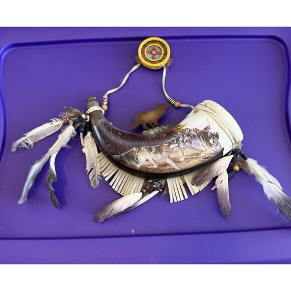 Bradford Exchange Other - Bradford Exchange Sacred Guardians Wolf Horn Mystic Warriors Numbered A0075